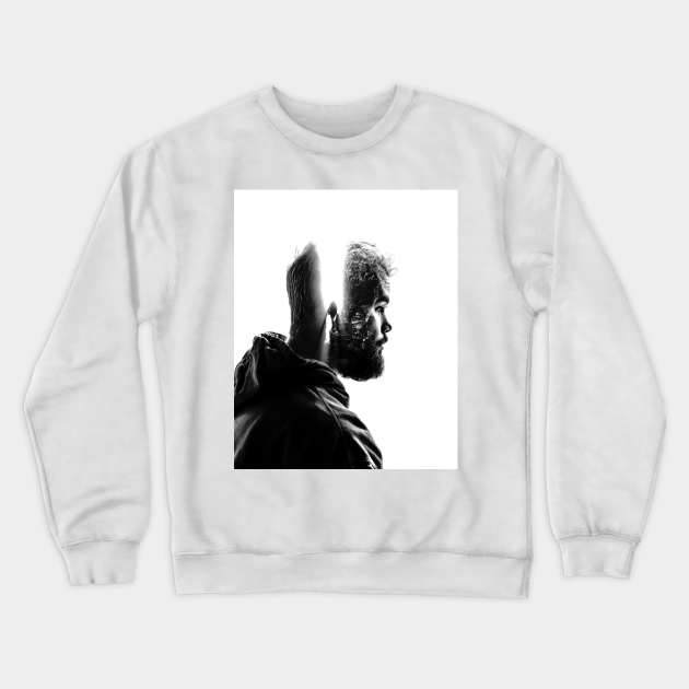 Mind Double exposure Crewneck Sweatshirt by amandaharwal